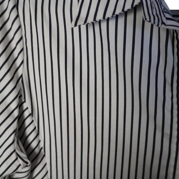 Jones New York Stripe Collared Neckline Long Sleeve Button Down Shirt - Picture 2 of 9